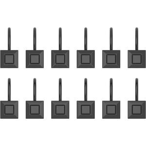 GILLAS Shower Curtain Decorative Hooks, Set of 24 - Black